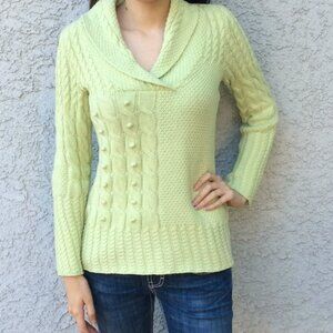 Style & Co. Macy’s Lime green chunky knit sweater